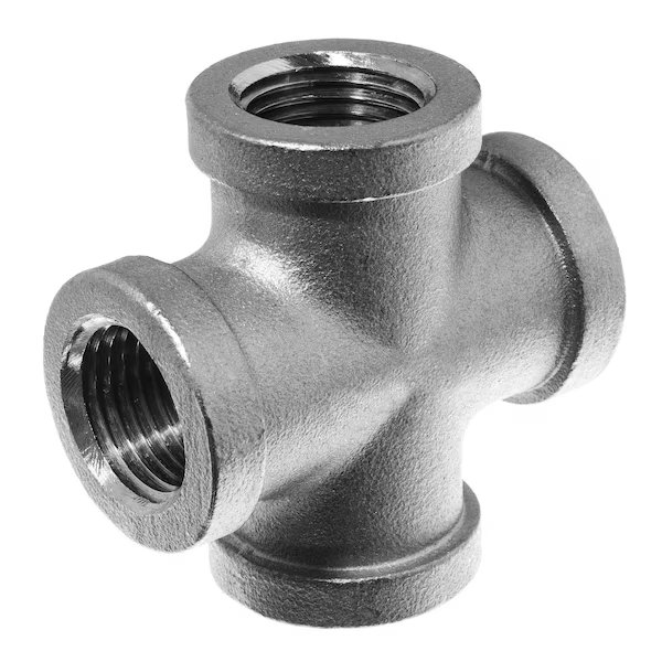 Pipe Fitting - 316 Stainless Steel - Class 150 - Cross - 1/8 NPT Female, Usa Industrials, Mfr#: ZUSA-PF-19728